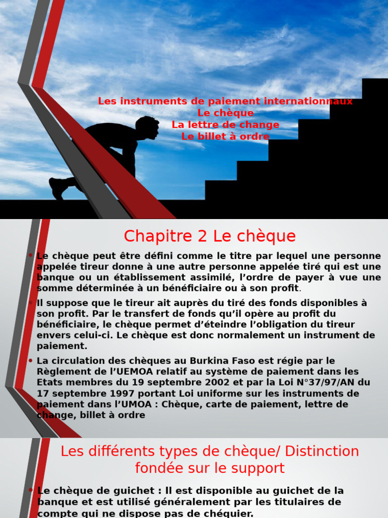 Types et Règlementation des Chèques | PDF | Lettre de change | Effet de ...