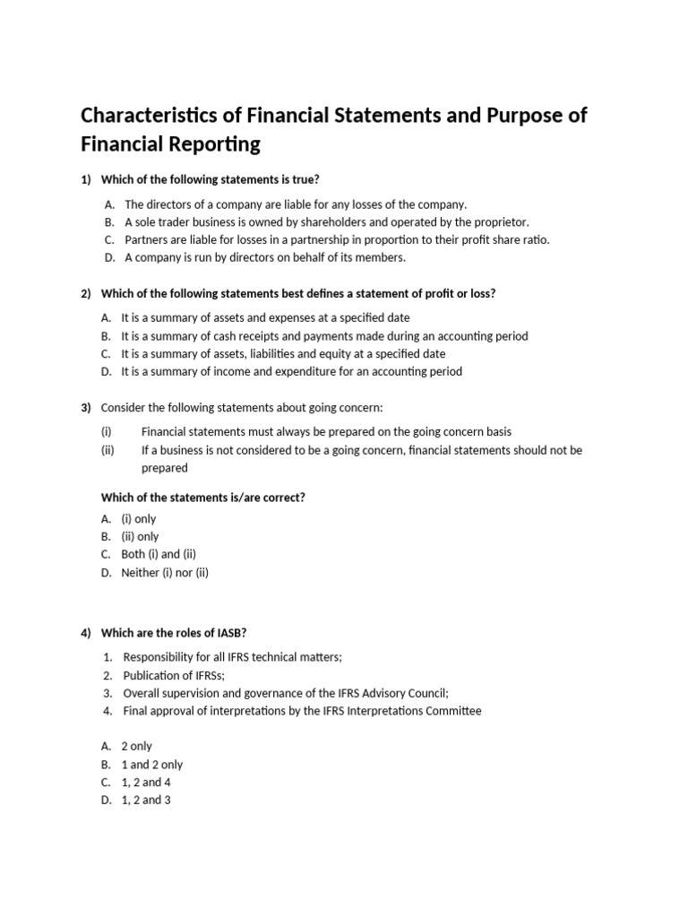 Chapter 1 and 2 (1)(1) | PDF | Financial Statement | International ...