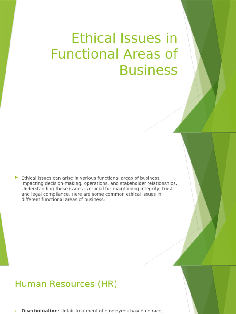 Ethical Issues in Business Functions | PDF | False Advertising | Deception