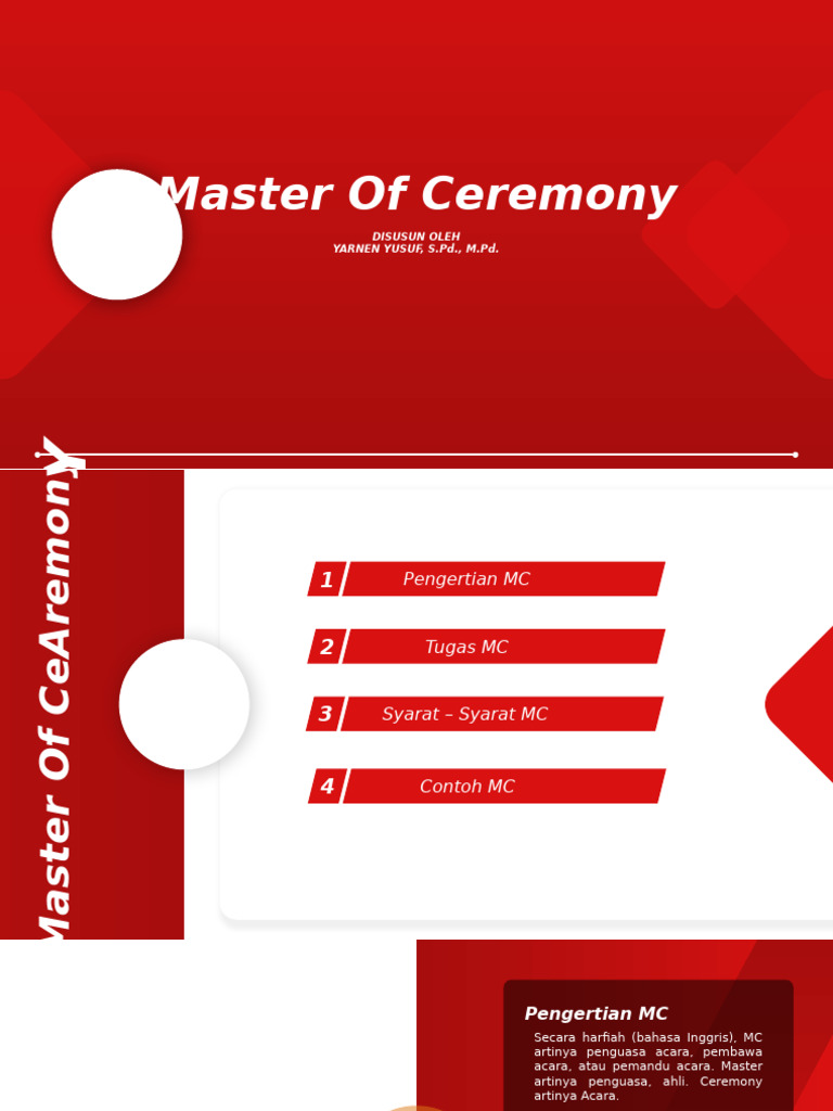 Panduan Master of Ceremony (MC) | PDF