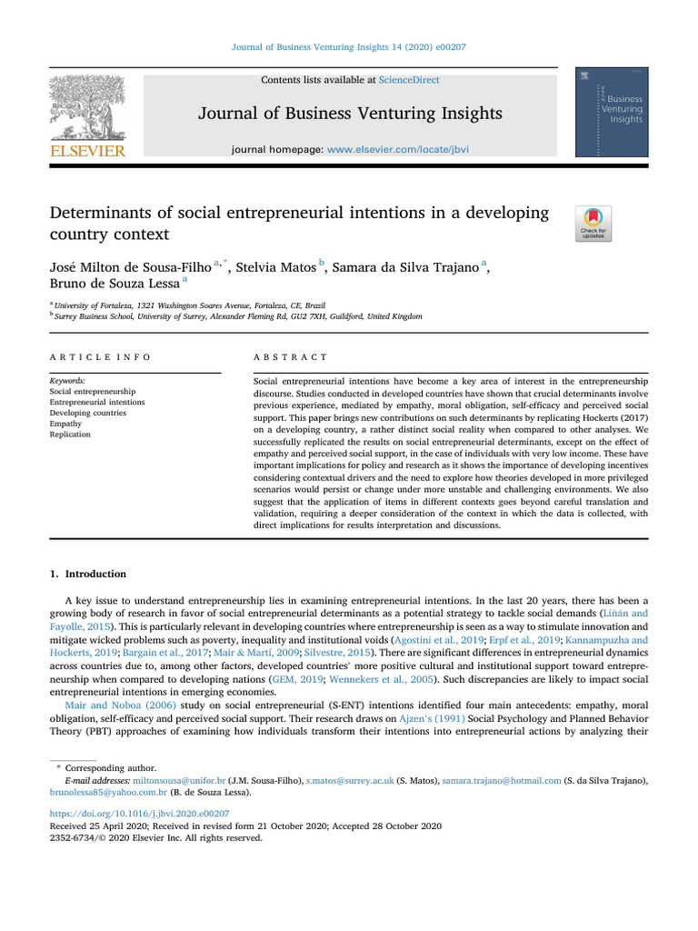 Social Entrepreneurship in Developing Nations | PDF | Gini Coefficient ...