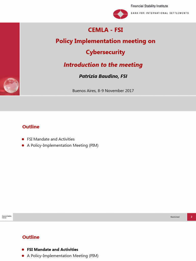 Policy Implementation Meeting On Cybersecurity | PDF | Economies