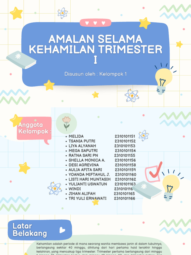 Amalan Selama Kehamilan Trimester I | PDF