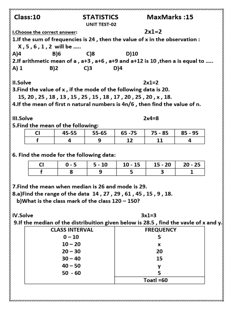 Statistics - Ut - 02 | PDF