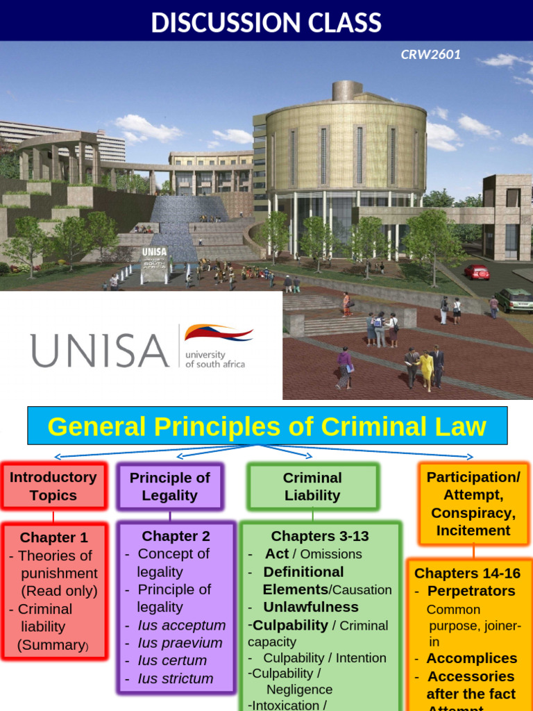 CRW2601 Discussion Notes | PDF | Causation (Law) | Aiding And Abetting