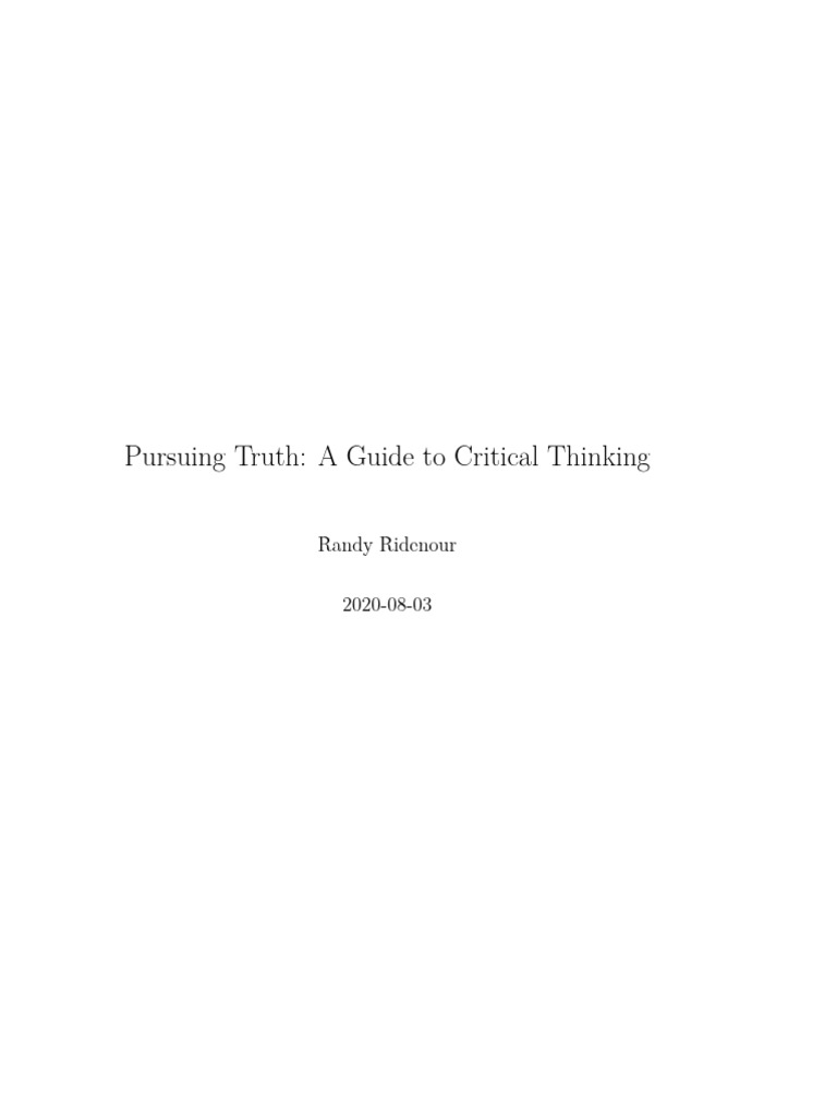 Critical Thinking Essentials Guide | PDF | Argument | Logical Consequence