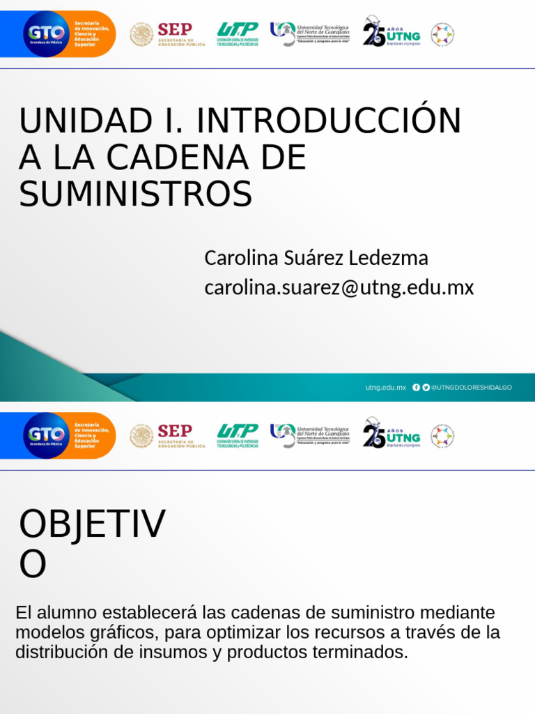 Unidad I Cadena de Suministros Parte 1 | PDF | Cadena de suministro ...