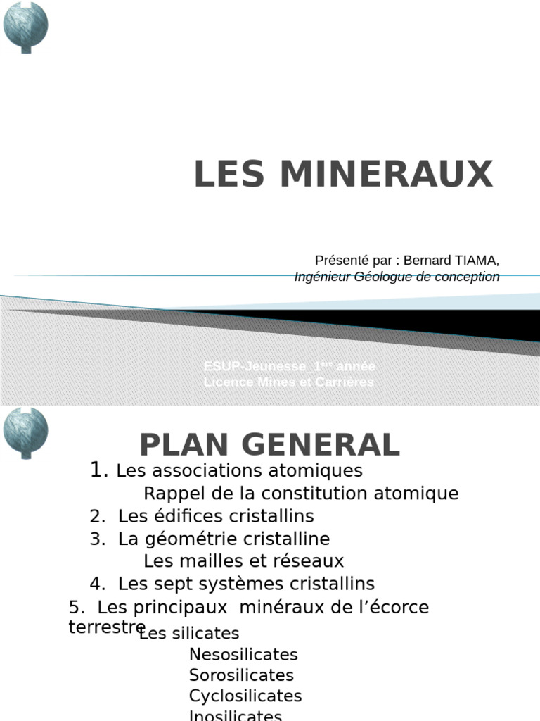 Comprendre les minéraux et leur structure | PDF | Silicate | Cristal