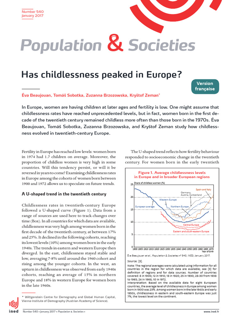 Trends in Childlessness in Europe | PDF