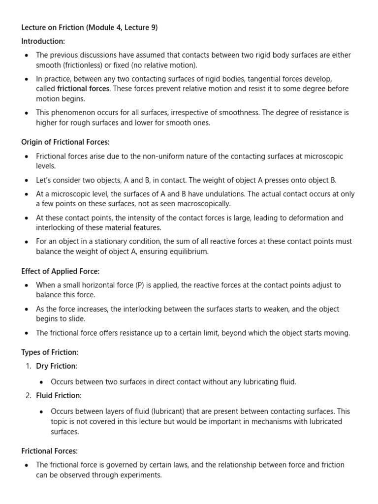 8 Wedge Pdf Friction Force