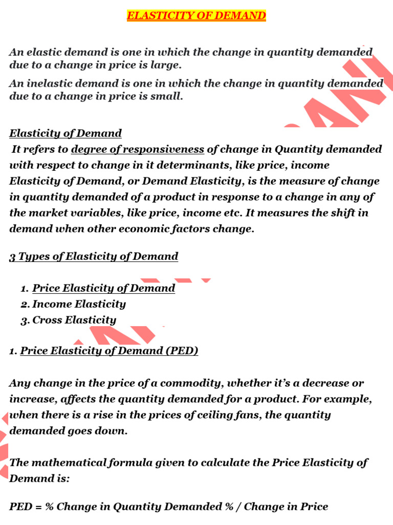 Understanding Demand Elasticity Types | PDF | Elasticity (Economics ...