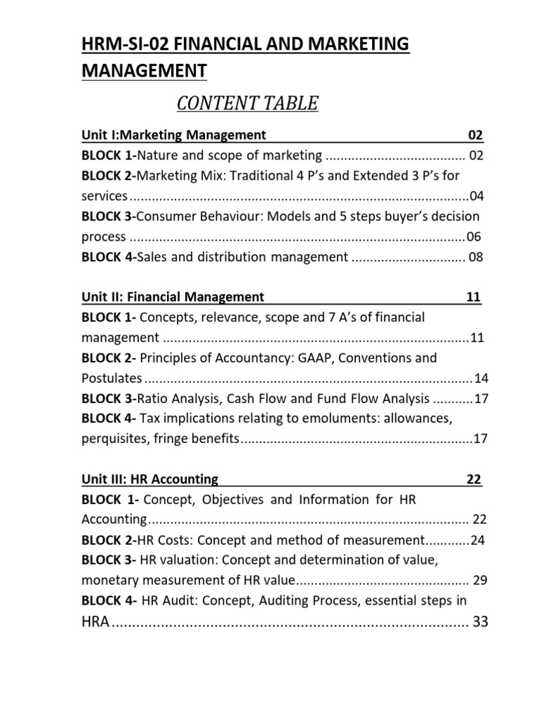Financial and Marketing Management Guide | PDF | Marketing | Consumer ...