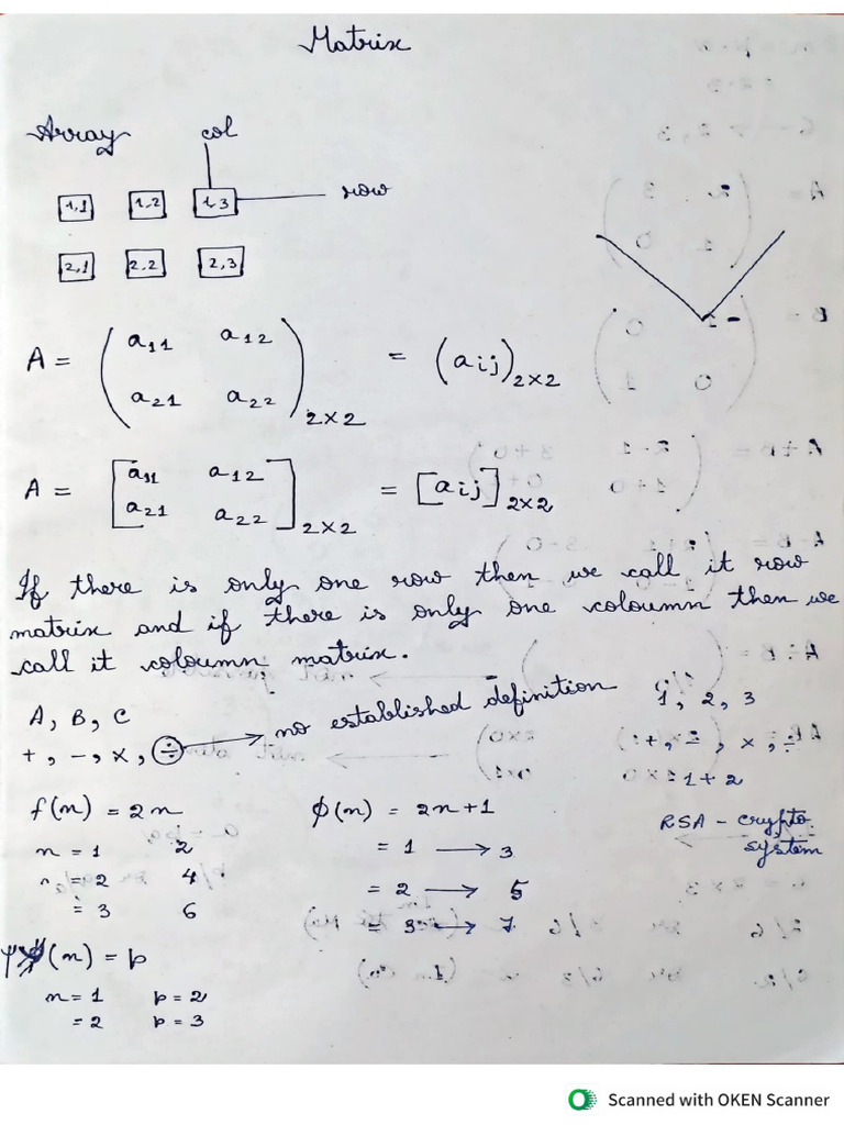 Linear Algebra Full Notes | PDF