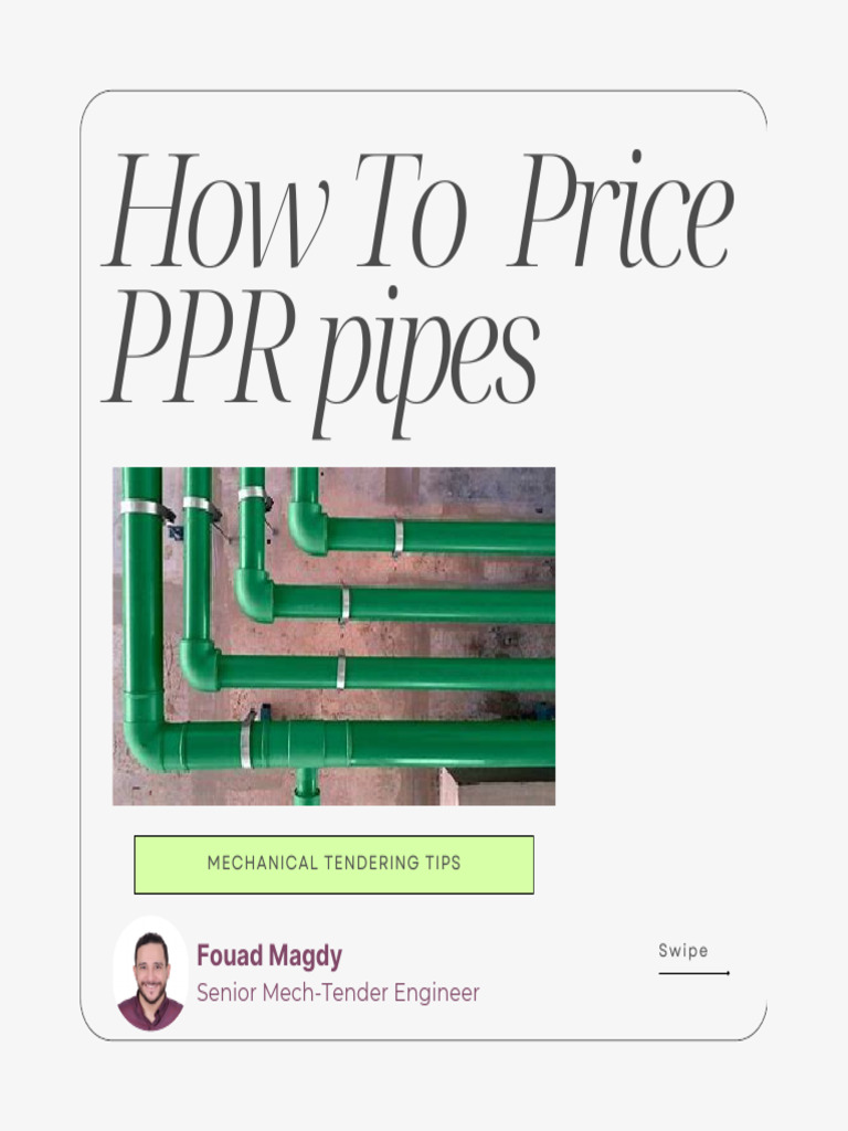 Mechanical Tendering Tips for PPR Pipes | PDF