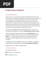MUN Position Paper Guidelines | PDF