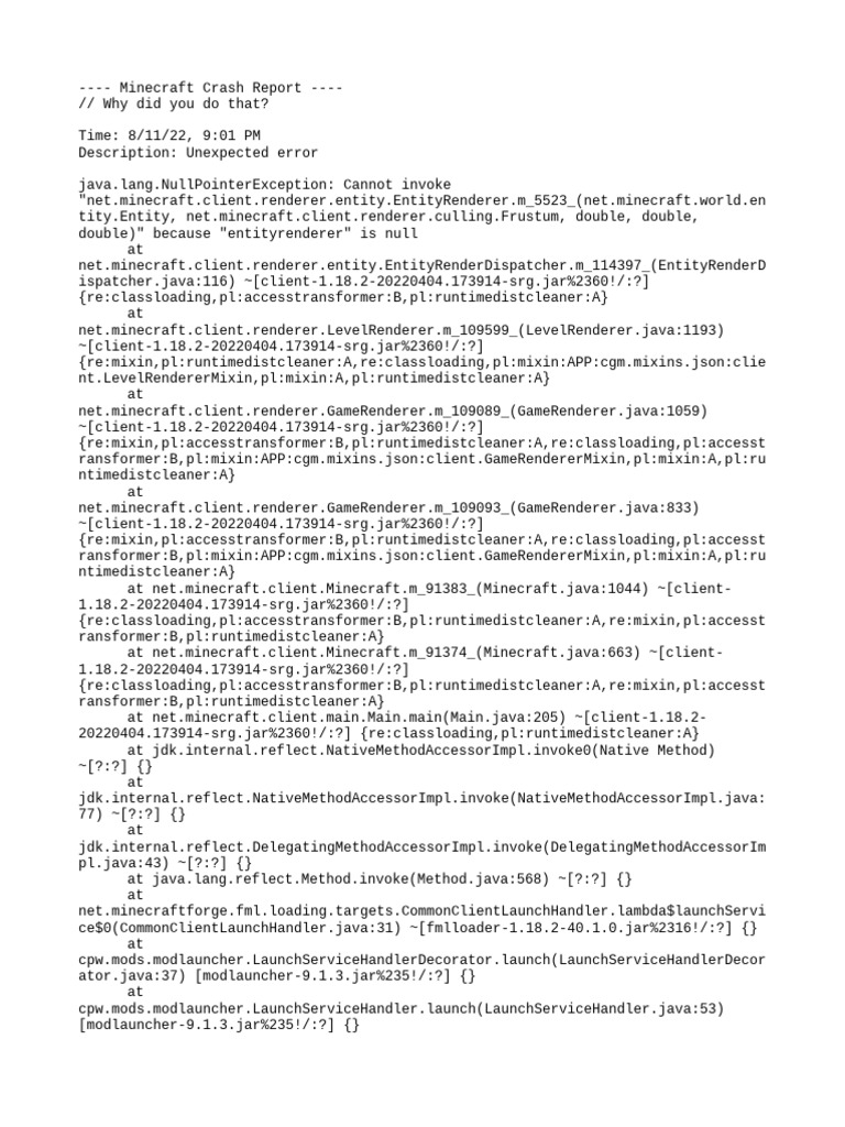 Crash 2022 08 11 - 21.01.55 Client | PDF | Central Processing Unit ...