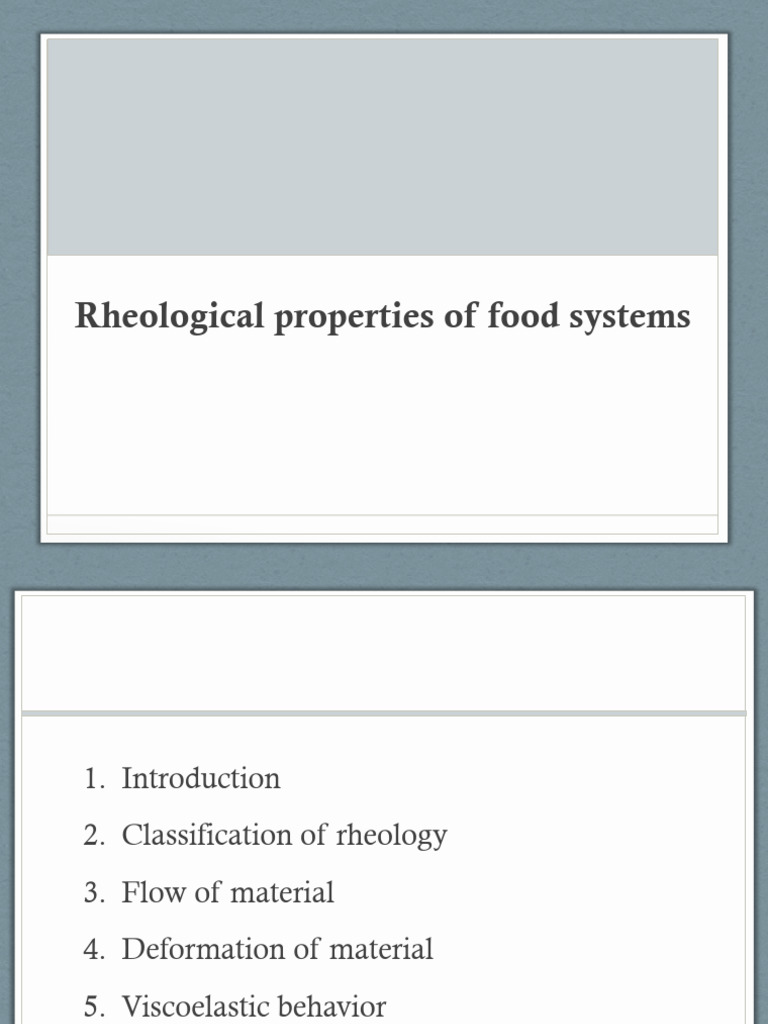 Rheological Properties of Food Systems | PDF | Viscosity | Fluid Mechanics