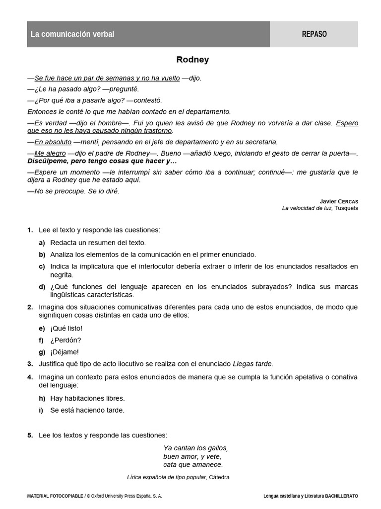 Com Verbal Rep Sol | PDF | Comunicación | Verbo