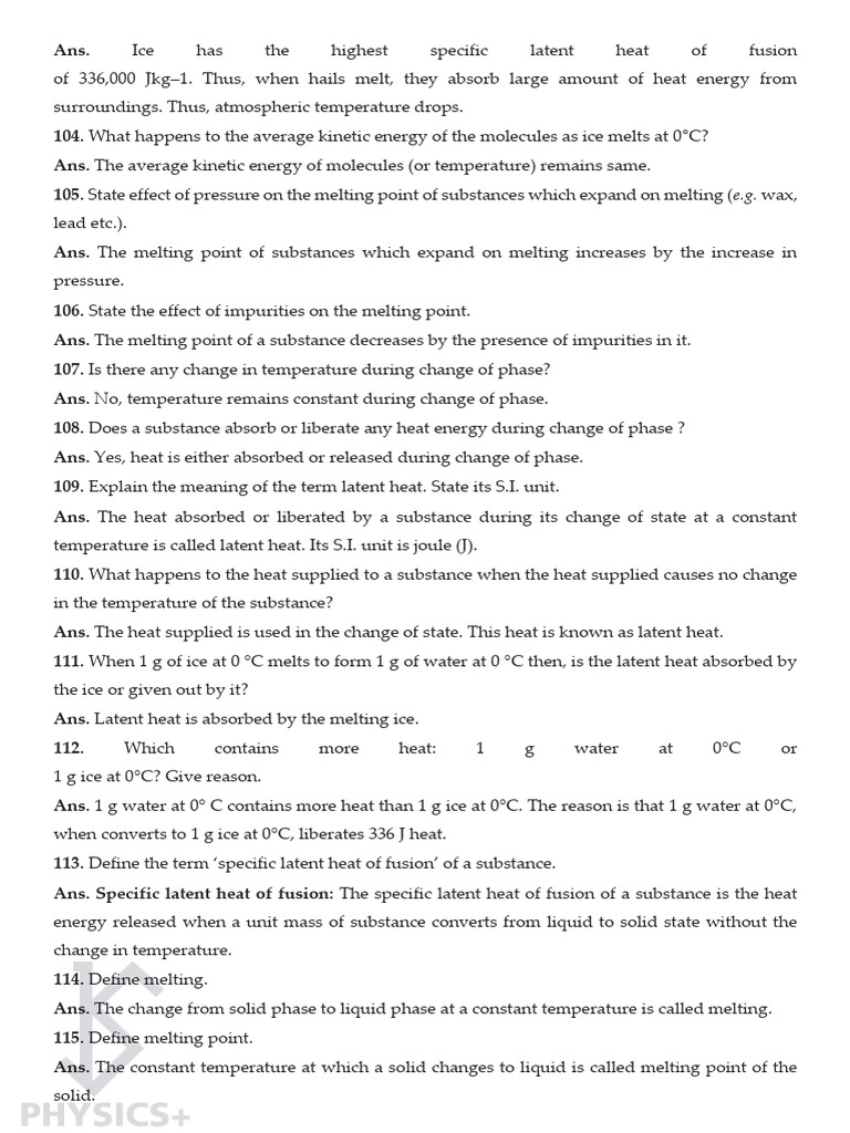 CALORIMETRY CBQS V5 | PDF | Latent Heat | Melting