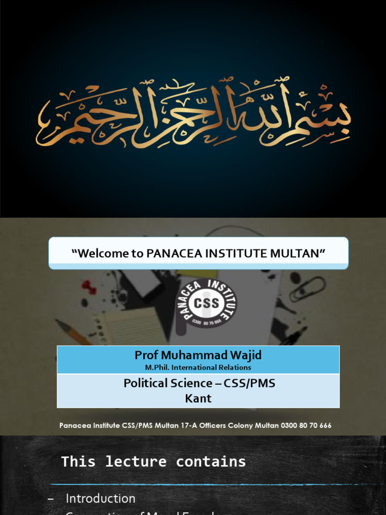 Lecture 05 Kant Pdf Immanuel Kant Reason