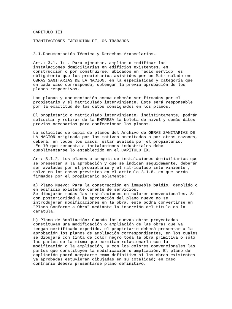 Capitulo Iii A Vi | PDF | Agua | Presupuesto