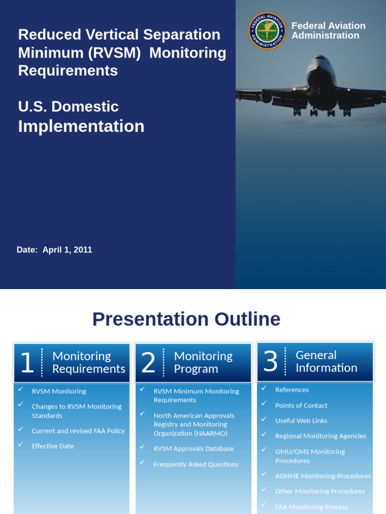 RVSM Monitoring Requirements Overview | PDF | Federal Aviation ...