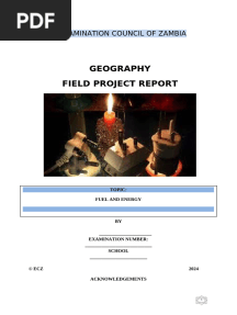 Field Project - Loadshedding- Kasama 2024