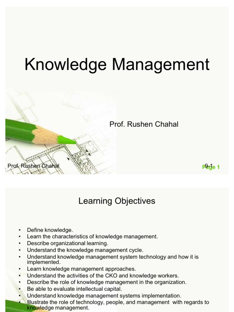 Management Support Systems - Knowledge Management | PDF | Knowledge ...