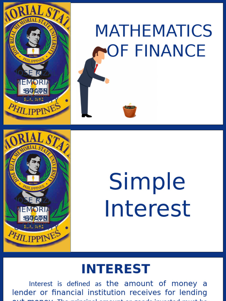 Mathematics of finance pdf interest debt
