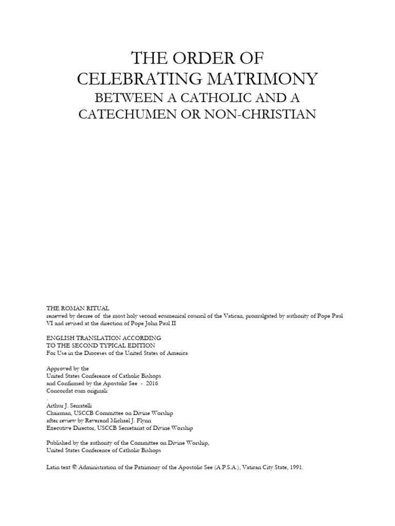 Catholic Marriage Rite Without Mass | PDF | Lord's Prayer | Wedding