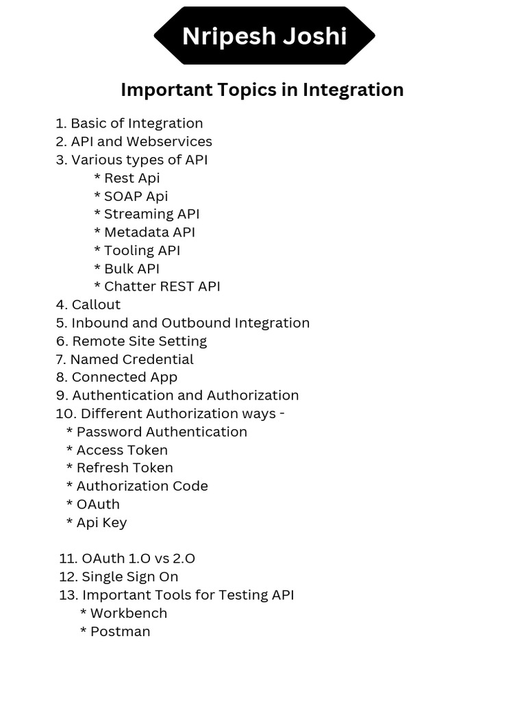Key Integration Topics for Developers | PDF
