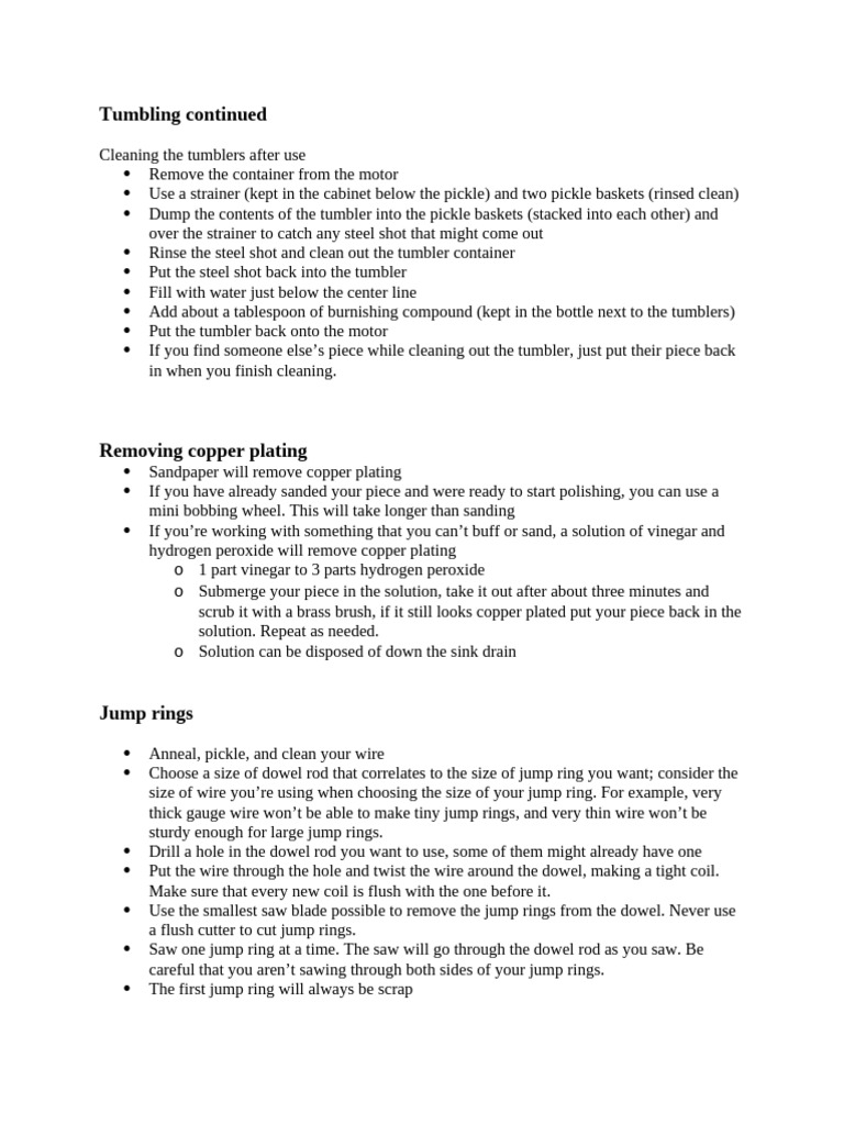 Crafts Jump Ring Notes | PDF | Wire