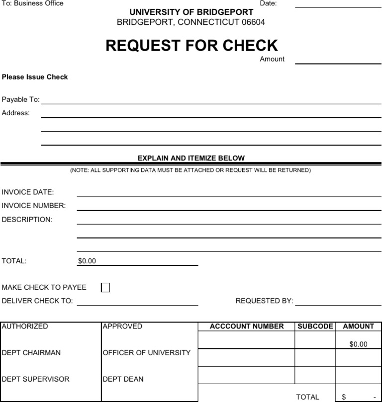 Check Request Template | PDF