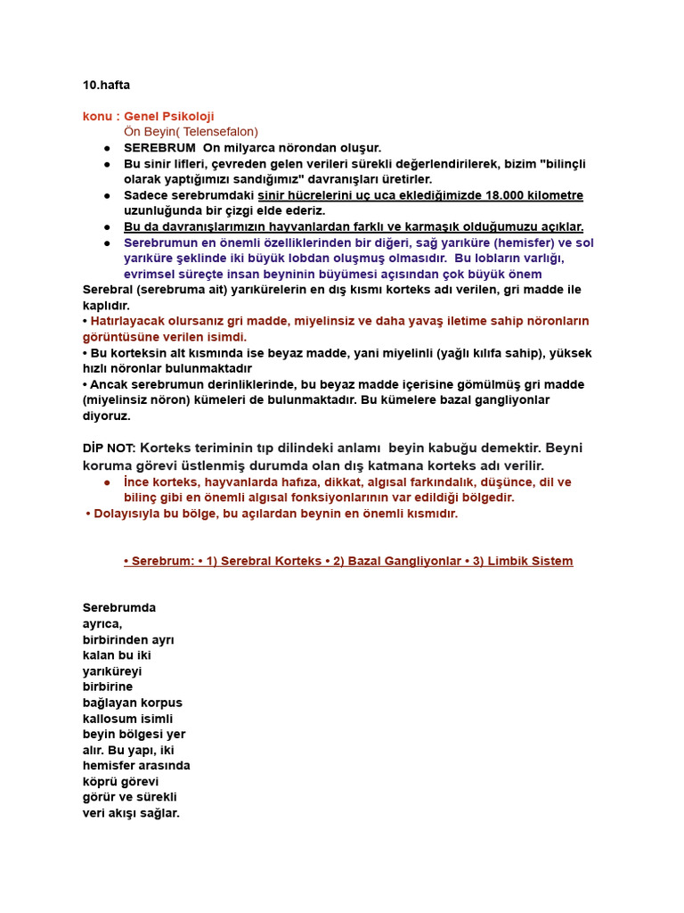 Psikoloji Genel Pdf