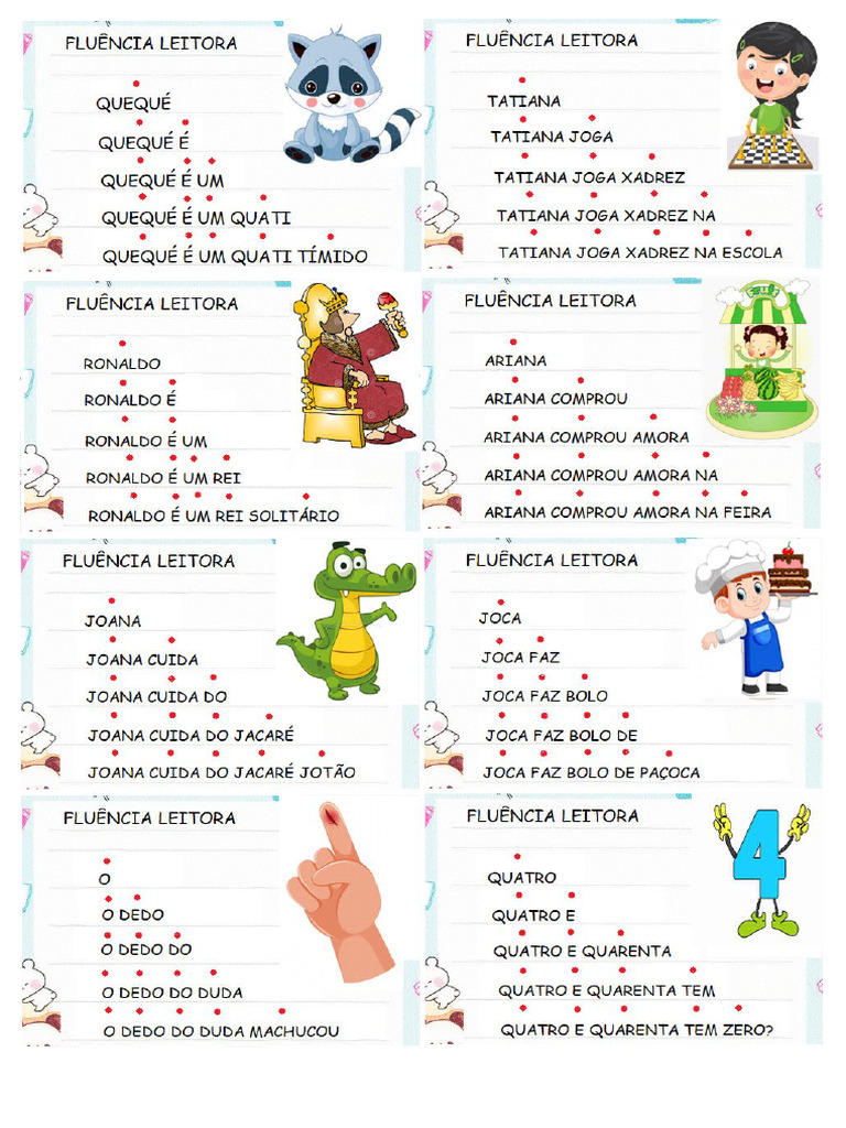 Fluencia Leitora Leitura 4 | PDF