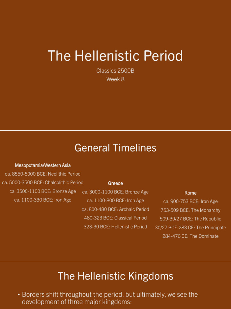 8 - 1 - The Hellenistic Period | PDF | Hellenistic Period | Ancient Greece