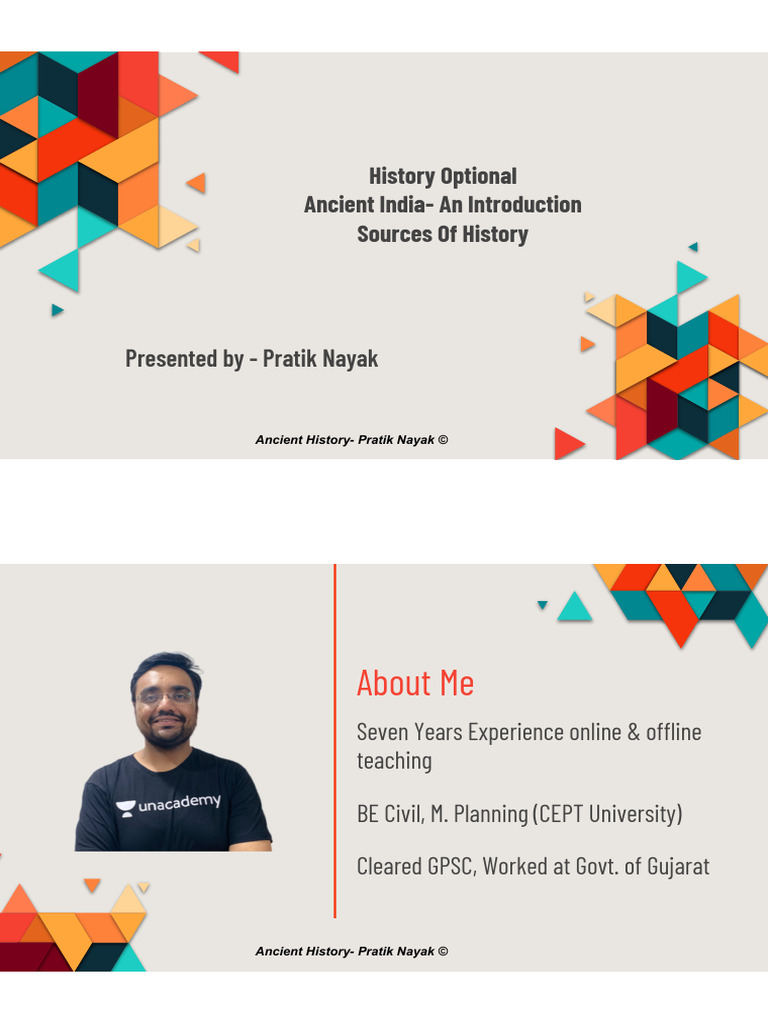 Ancient Indian History Overview and Sources | PDF | Vedas | Sutra