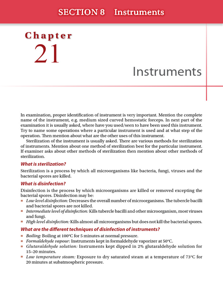 Instruments | PDF | Sterilization (Microbiology) | Surgical Suture