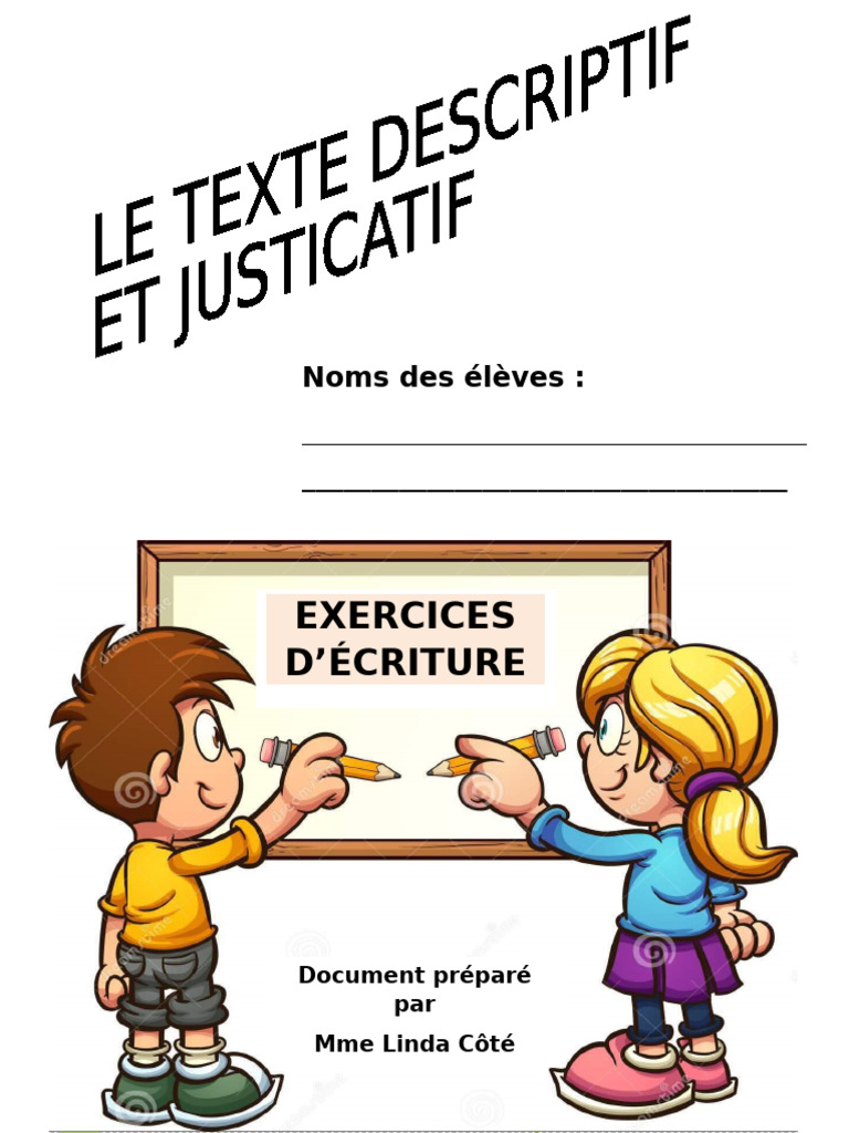 Exercices de Texte Descriptif et Justificatif | PDF