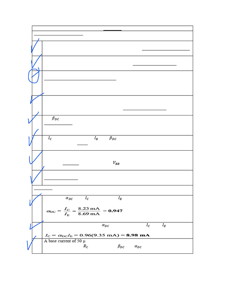 solution sheet 1 | PDF | Bipolar Junction Transistor | Electrical ...