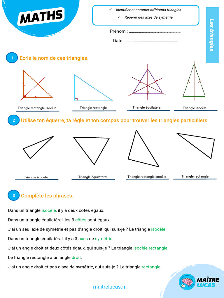 Axes de symétrie des triangles | PDF
