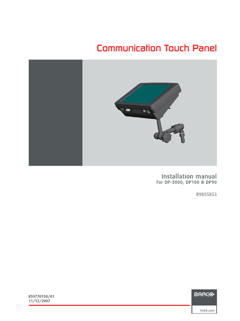 Communication Touch Panel Installation Guide | PDF | Electrical ...