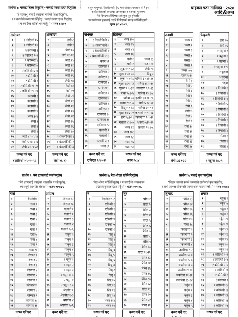 Adi Ra Anta - Bible Reading Plan 2024 TRIFOLD | PDF