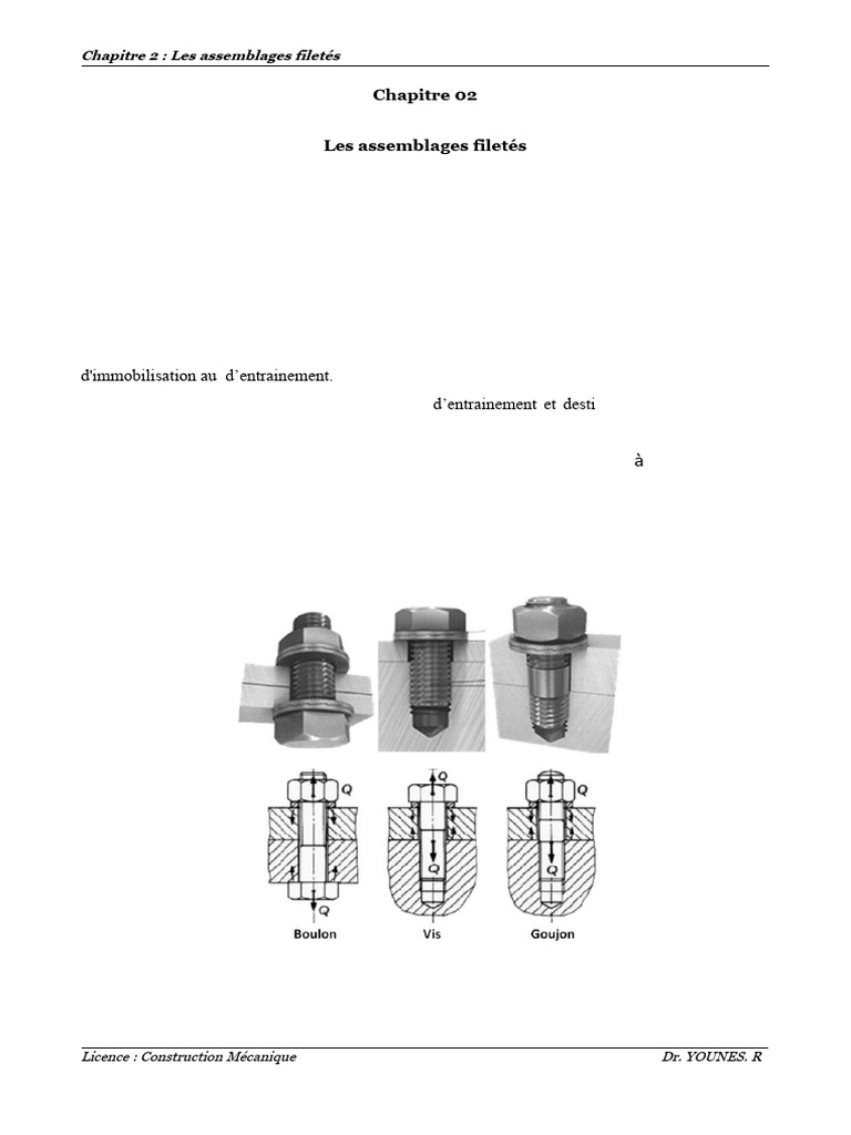 Types de vis d'assemblage filetés | PDF | Vis de fixation | Métallurgie