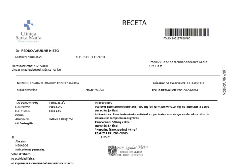 Receta médica editable en PDF | PDF