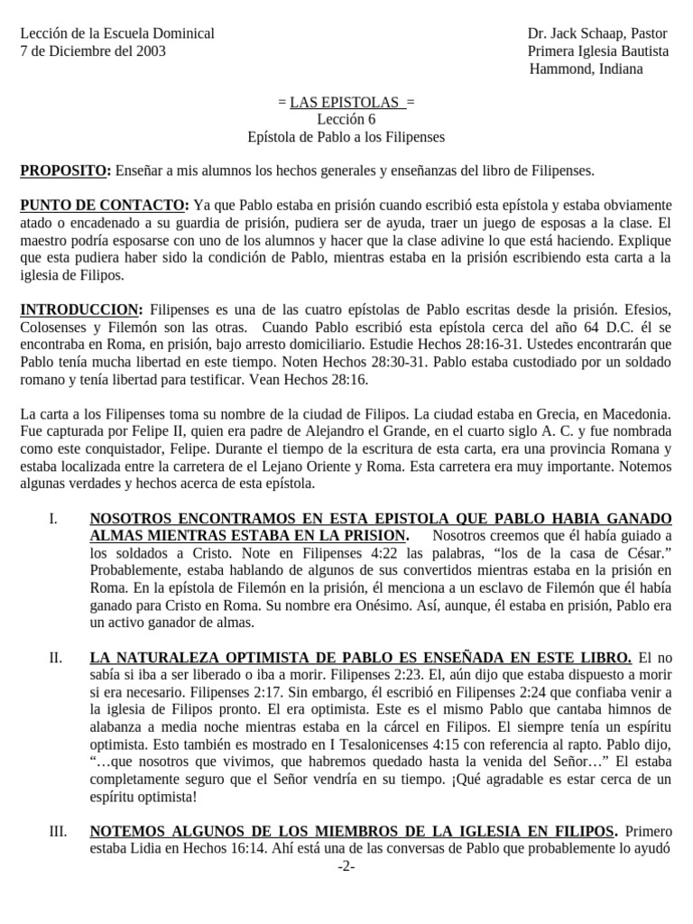 Pablo A Los Filipenses | PDF | Pablo el apóstol | Epístola a los filipenses