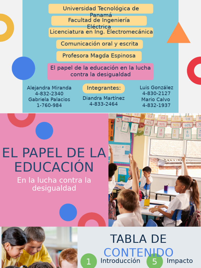 Parcial 1 de Español - El Papel de La Educación en La Lucha Contra La ...