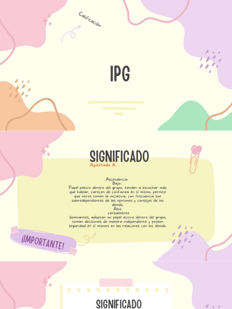 Informe de Personalidad IPG: Análisis y Resultados | PDF | Autoestima ...