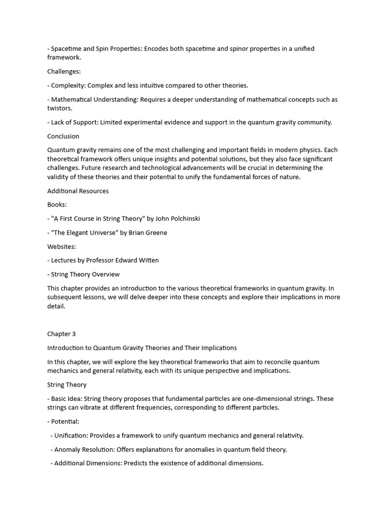 Quantum Gravity Lesson-6 | PDF