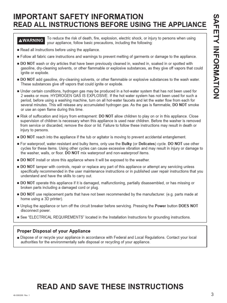 3 GE Appliance | PDF | Washing Machine